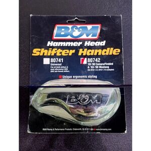 B&M 80742 Auto Shifter Chrome Plated Hammer T-Handle w/ Logo